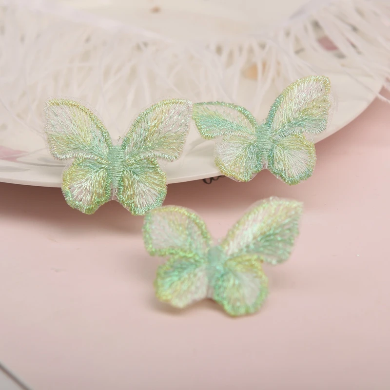 New 9pcs/Lot Shiny Butterfly Accessory For Apparel Sewing Materials Wedding Dress DIY Lace Trim
