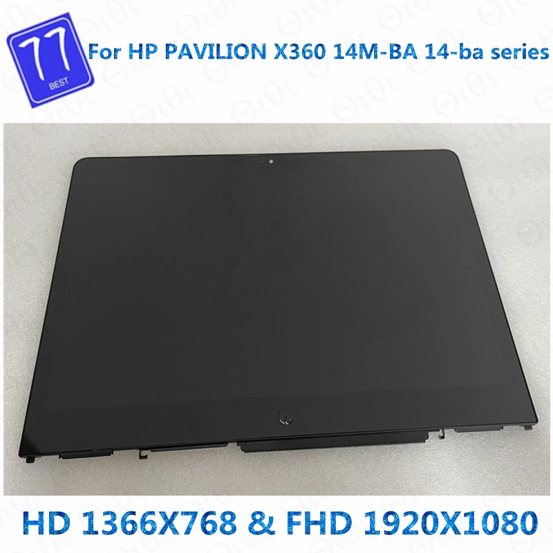 สำหรับ HP Pavilion X360 14-BA 14-ba006la 14-ba008la 14-ba009la 14-ba010la N140HCE-EBA จอแสดงผล LCD Touch Screen Digitizer Assembly