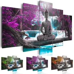 Abstract Zen Buddha Waterfall Landscape Diy Diamond Painting Full Diamond mosaic Embroidery puzzle Wall Art 5 Pieces DM2025