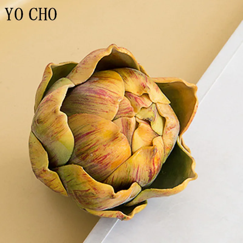 YO CHO Künstliche Artischocke aus Kunststoff, Obst, Artischocke für Küche, Zuhause, Kunstdekoration, Tischdekoration, künstliche Pflanze – Detail 6