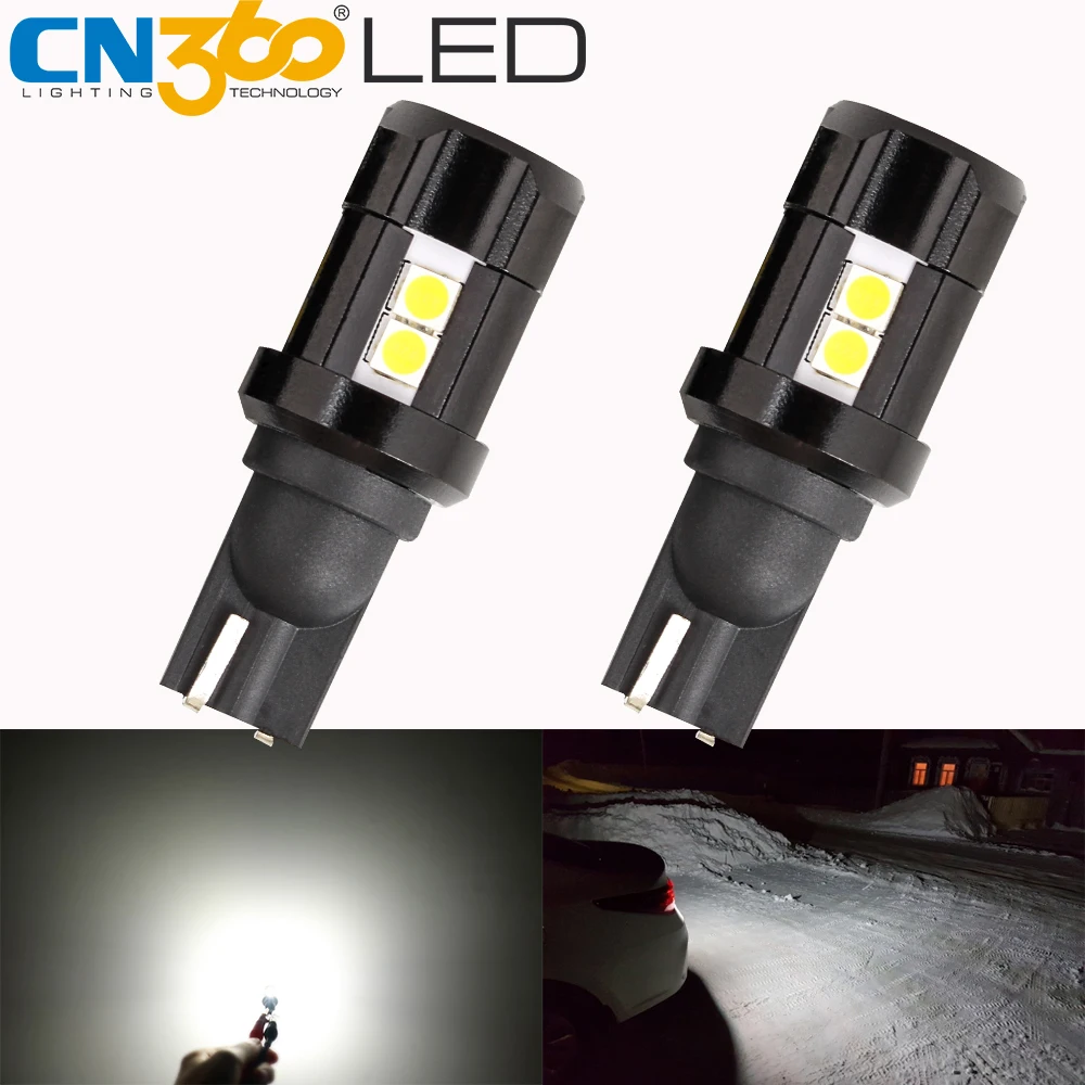 CN360 2PCS LED T15 W16W 921 912 Car Reverse Light Auto Back up Stop Tail Parking Lamp Bulbs Canbus Error Free 12V 6500K White