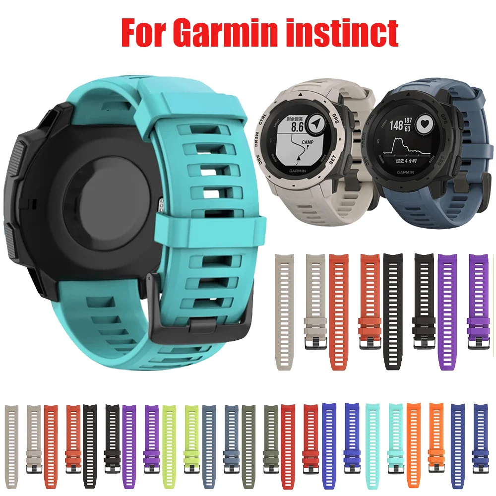 

22MM Sports Soft Silicone Strap for Garmin Instinct Smart Watch Wristband for Instinct Esports/Tactical/Tide Solar Accessories