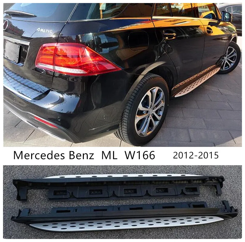 For Mercedes Benz ML W166 ML300-ML550 2012-2015 Running Boards Side Step Bar Pedals High Quality Nerf Bars Auto Accessories