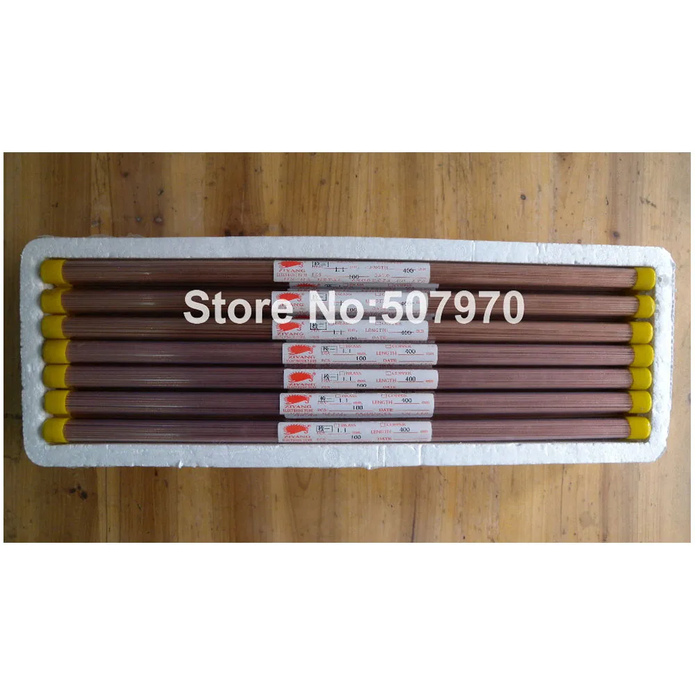 Zigyang-単一の穴電極チューブ,1.1x400mm id0.3mm,edmドリルマシン用