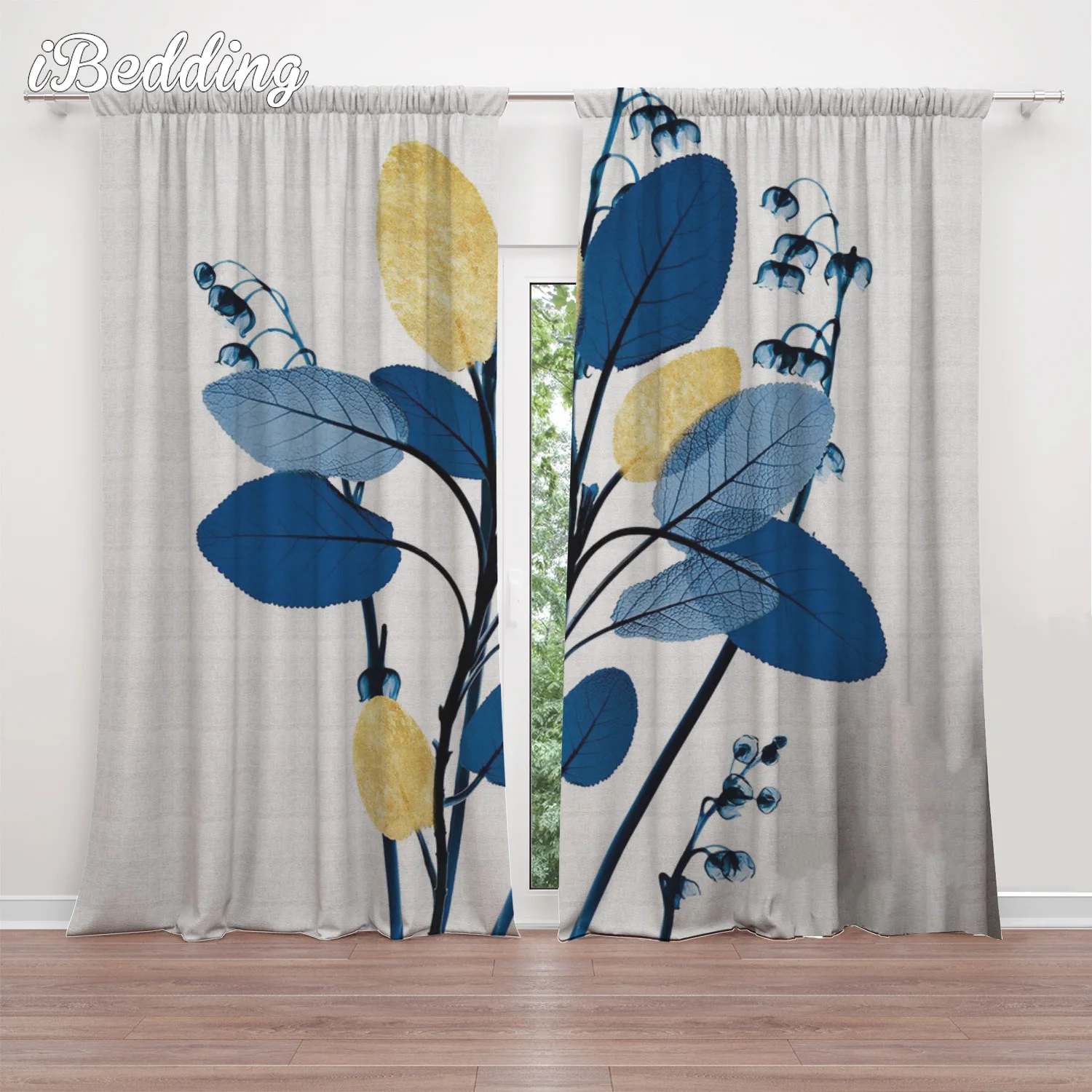 Flowers and Oil Painting Flowers Living Room Curtain Blackout Curtains for Livingroom Waterproof  Curtain POD Polyester Decor