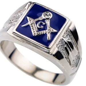 خاتم معدني ماسوني خمر للرجال ، مجوهرات الموضة ، عيد ميلاد ، حفلة عيد الميلاد ، إكسسوارات الهدايا أعلى 6 مبيعات لخاتم الماسونية - رقم 6