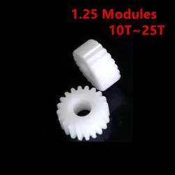 1pcs 1.25 Modulus 10T-25T Teeth Plastic Gear Motor Tooth Toy Parts Flat gear POM non standard can be Customized leave a