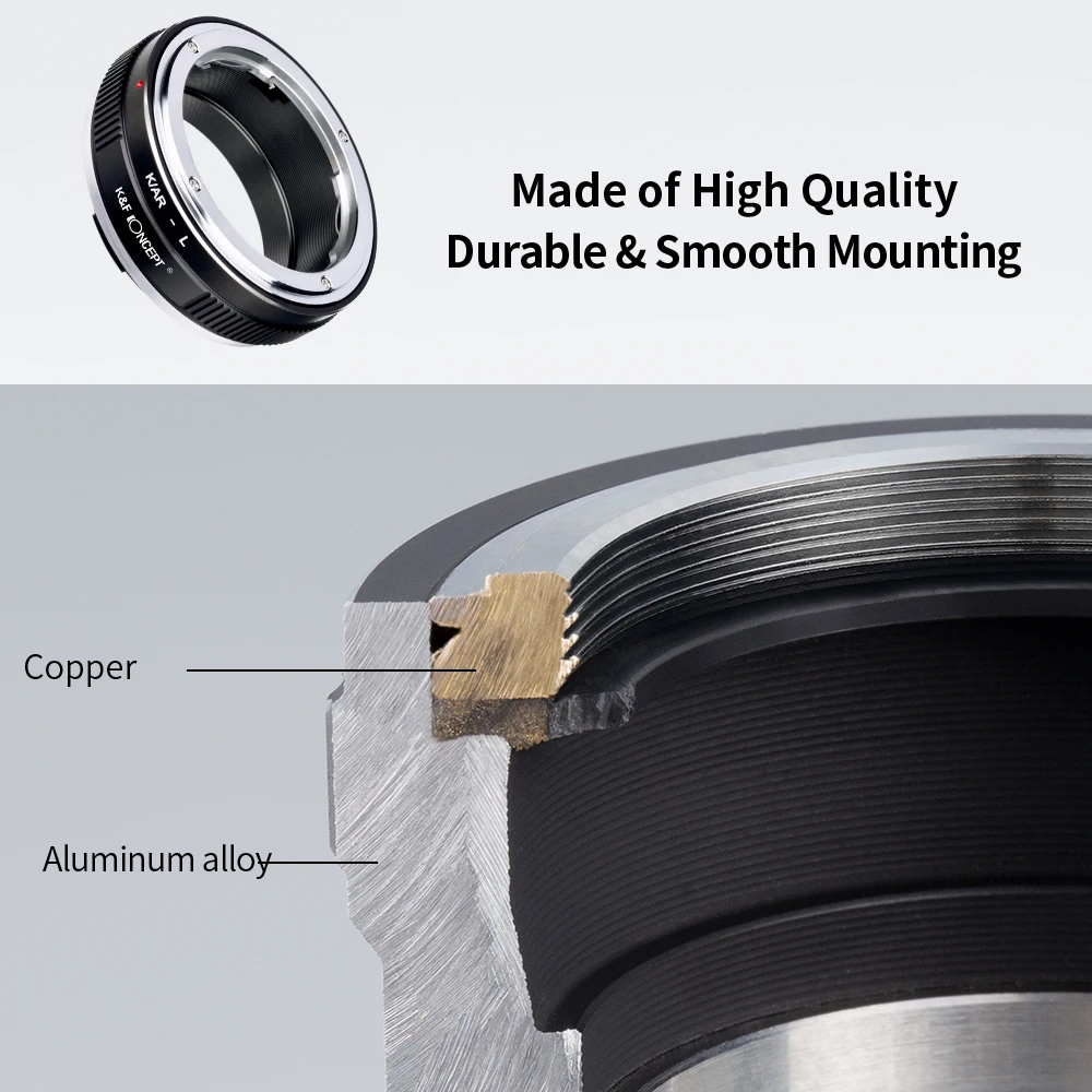 K & F Konsep M39-L M39 Sekrup Mount Lensa untuk L Mount Adapter Cincin untuk M39 Lensa untuk Sigma Leica Panasonic L Mount Kamera Tubuh