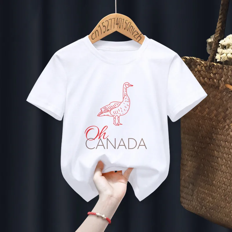 Canada Funny Boy Girl T-shirts Kid Children Anime Gift Present Little Baby Harajuku Clothes,Drop Ship