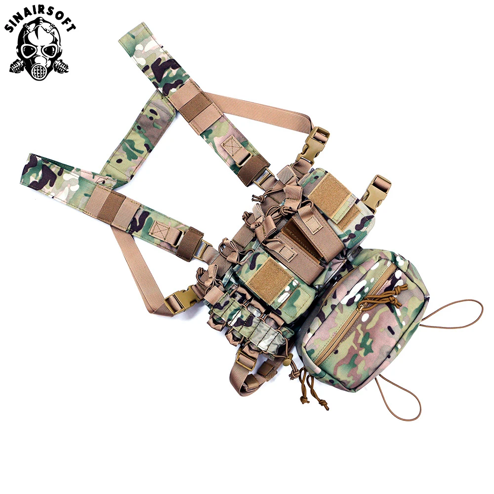 Combat Paintball Multi-pocket Tactical Equipment Gear Hunting Vest Chest Rig Battlefield Outdoor Camping Hiking USMC