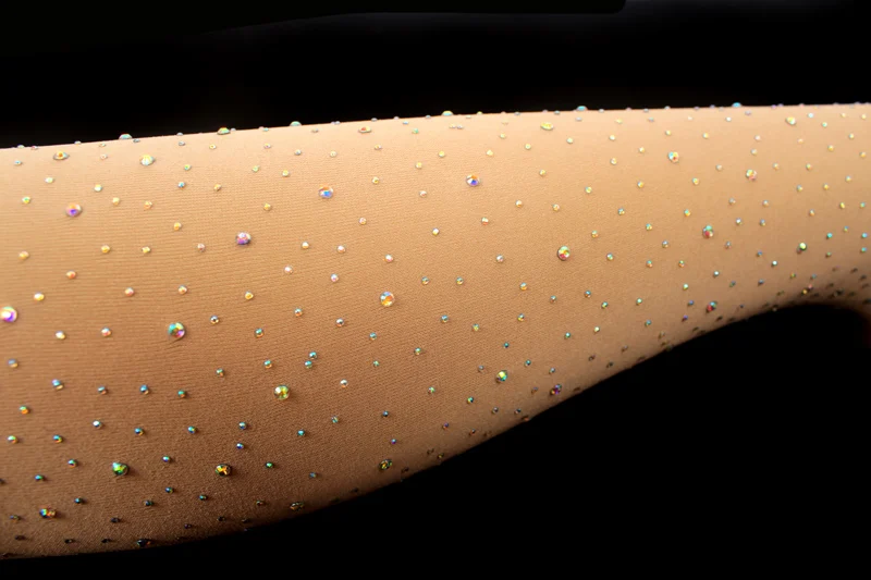 2021 sexy Frauen plus Größe Strass Strumpfhose 100den dehnbar bling Kristall ab Herbst Winter Diamant dicke hochwertige Strumpfhosen – Detail 5
