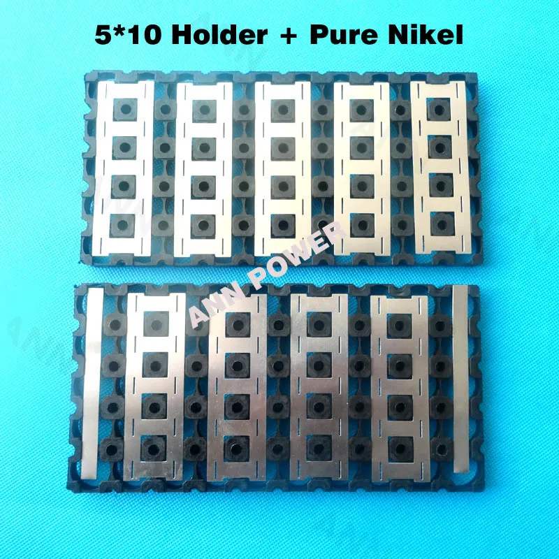 

5*10 (5P10S) 18650 battery holder and pure nickel 5P10S battery holder + nickel strip For 36V 10Ah/12Ah/15Ah lithium battery
