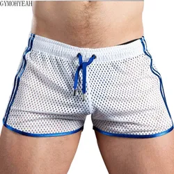 2019 novo verão calções masculinos de fitness musculação shorts dos homens malha respirável secagem rápida moda casual joggers roupas esportivas