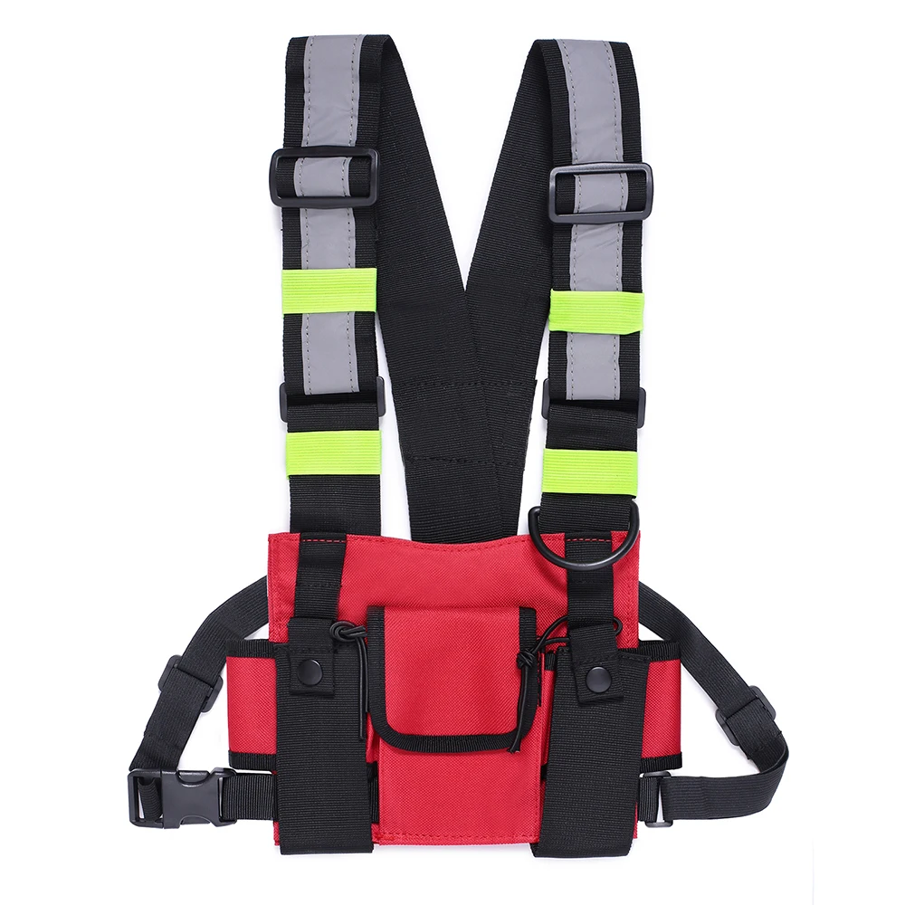 Kamizelka Chest Rig Pack Pouch Harness Walkie Talkie Waist Pack Holster Backpack Airsoft Two Way Radio Hunting Bag