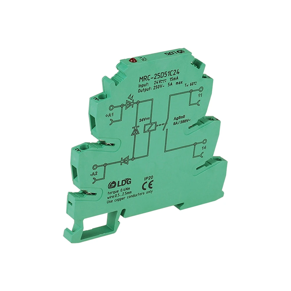 10pcs/lot MRC-25D51C24 1NO Relay Module Voltage Relay Board DC24V Input 5A 250VDC/AC Output Electromagnetic Circuit Interface