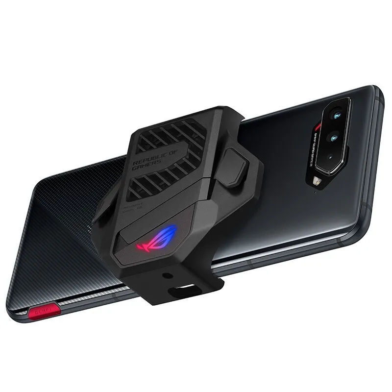 ASUS ROG AeroActive Cooler 5 Cooling Fan For ASUS ROG 5S PRO Gaming mobile Phone Cooler Fan With Holder LED Lighting Accessories