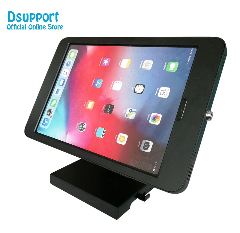 Desktop e Wall Mount Caso Anti-Roubo com Segurança Stand Bloqueio Titular, tela giratória, preto, iPad Pro 12,9"