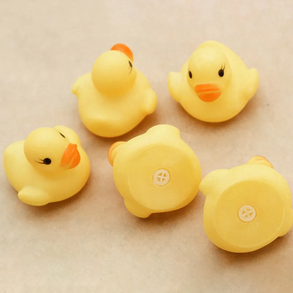 10pcs Squeezing Call Rubber Ducky Duckie Baby Shower Birthday Favors Детские Игрушки Basen Dla Dzieci Cute Beach Toys Juguete