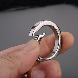 Titanium TC4 Key Ring Super Lightweight Titanium Spring Ring Men Hanging Buckle Key Holder Creative Keyring Pendant Gift