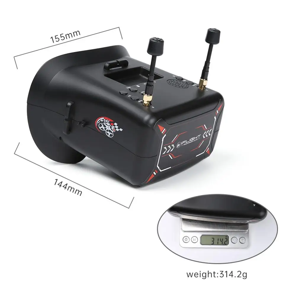 iFlight 4.3inch FPV Goggles 40CH 5.8GHz with DVR Function Built-in 3.7V/2000mAh battery for FPV part