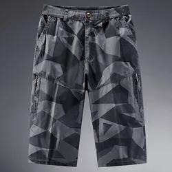 Druck Camouflage Shorts Männer Cropped Hosen Mann Sommer Männer der Baumwolle Jogger Beiläufige Lose Tasche Kurze Hosen