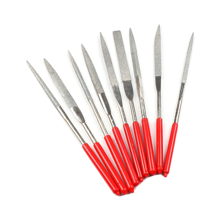 4X160Mm Tiếng Sột Soạt Kim Cương Các Tập Tin Bộ Dụng Cụ Cầm Tay Mini Kim Tập Tin, cho Kim Loại Gốm Sứ Thạch Kính Gỗ Thủ Công Mài Khắc Đánh Bóng