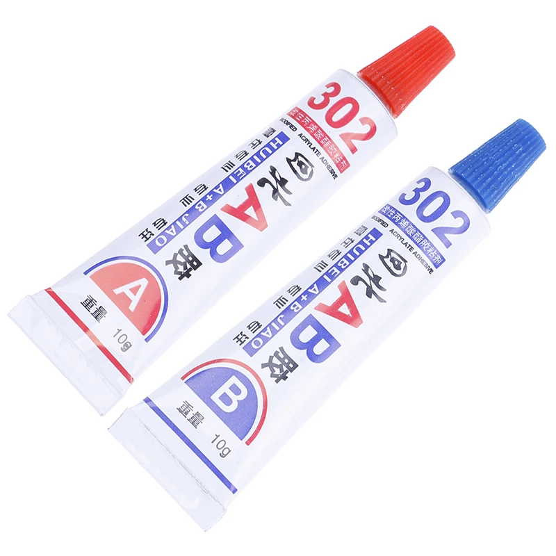 2pcs Super Strong A/B Glue Epoxy Clear Glue Adhesive Resin Immediate Glue Pegame for Fix Metal Wood Glass Ceramics Rigid Plastic