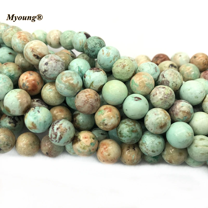 2Strands Natural Peru Turquoises Ore Stone Beads Gems Stone Loose Beads For Jewelry Making Design DIYMY210423