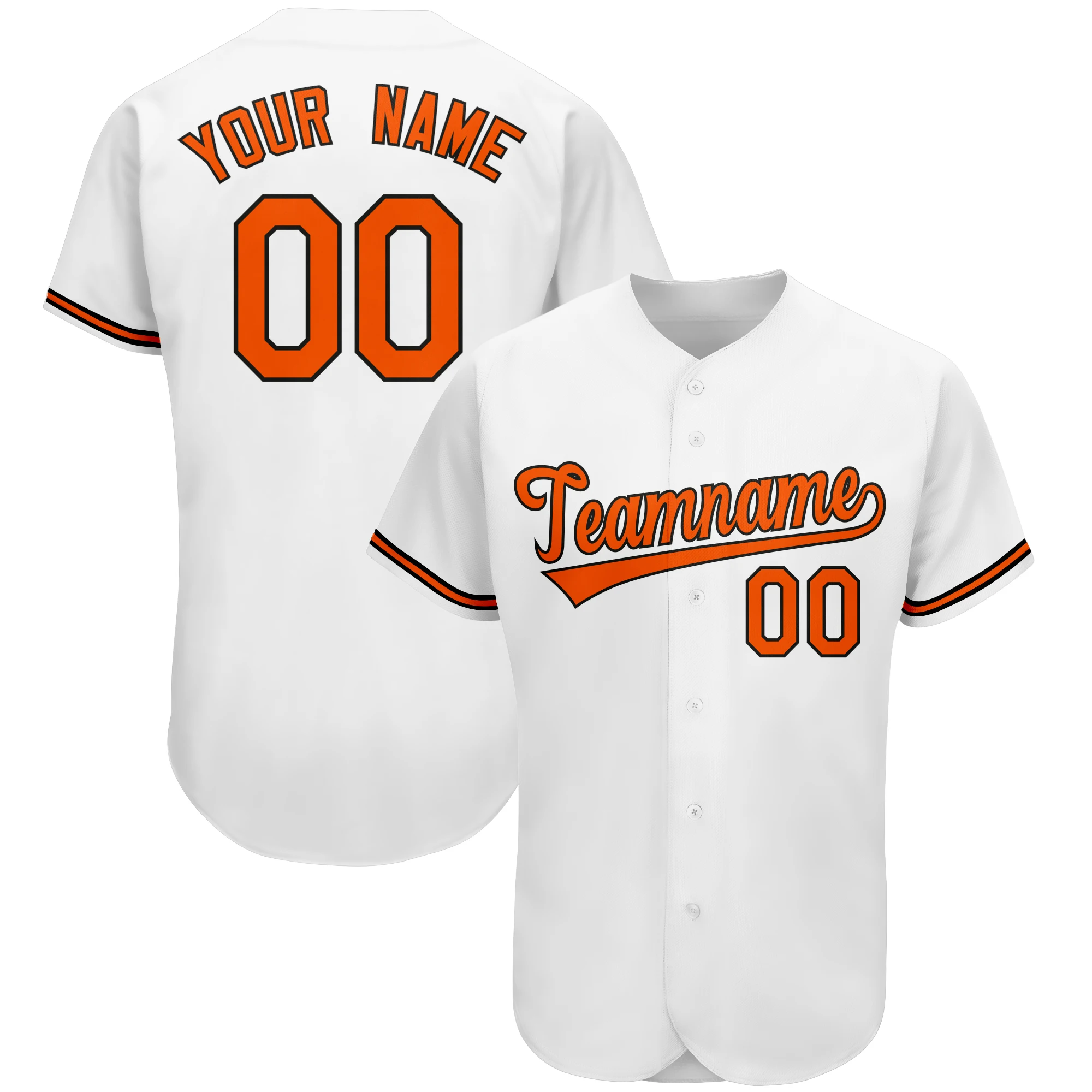 Bild 7: Baseball-Trikot, geteilte halbe Button-Down-Hemden, personalisierte, individuell genähte Buchstaben und Zahlen