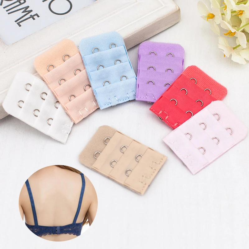 3/5PCS Bra Extenders Strap Buckle Extension 1/2/3 Hooks Clasp Straps Soft Nylon Women Bra Strap Extender Sewing Bra Accessories