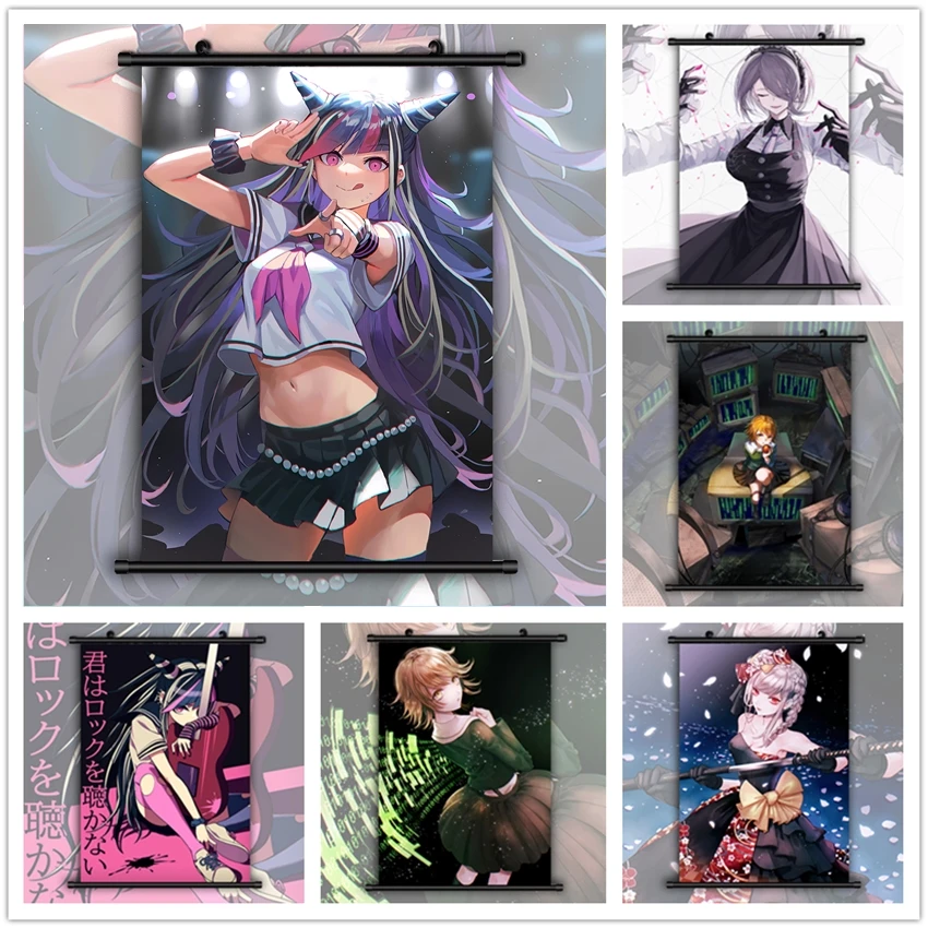 Canvas Painting Anime Posters Danganronpa Fujisaki Chihiro Mioda Ibuki HD Print Wall Art Picture Decoration Home Decor