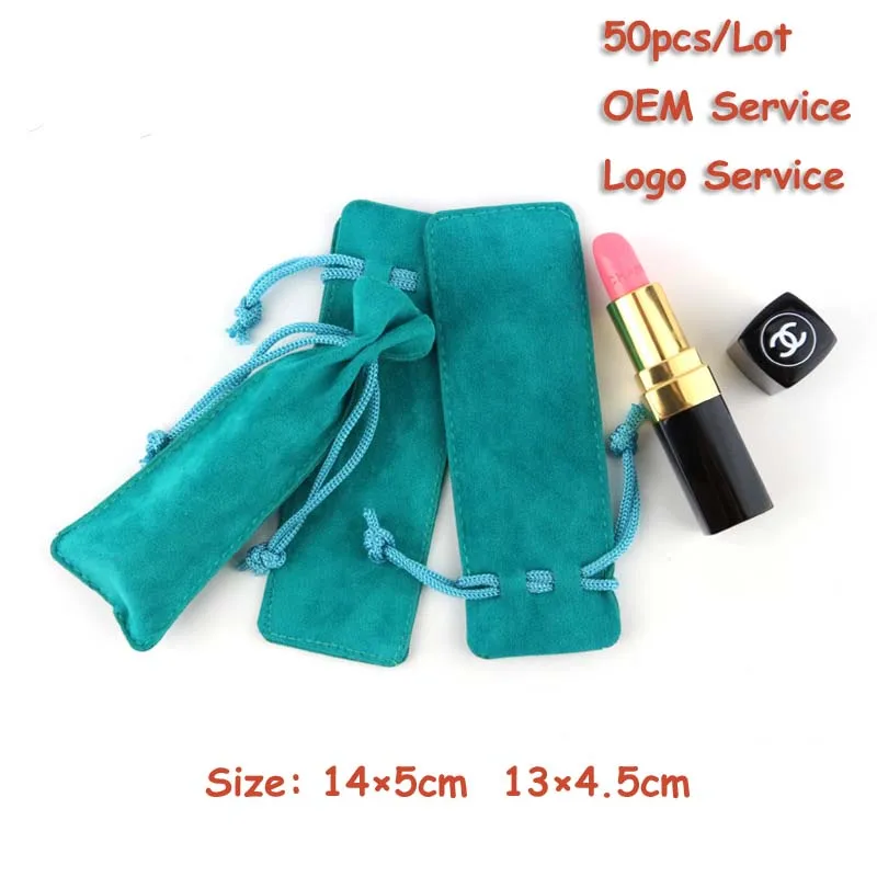 

New Lip Stick Packing Gift Bag 50Pcs/Lot Make Up Tools bag Lip Gloss Tube bag Jewelry bag Wedding Candy bag Can Customized Logo