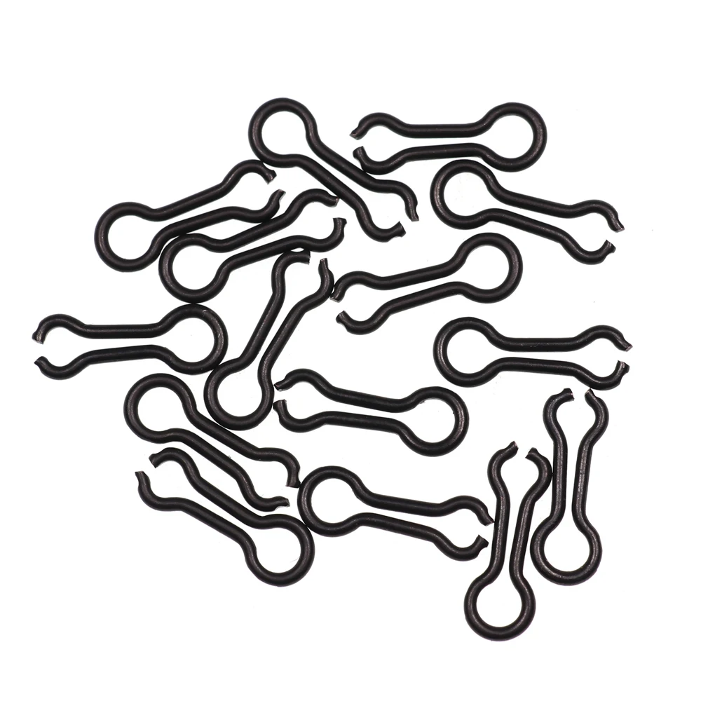 Bimoo 50pcs S M Stainless Steel Brass Fishing Sinker EyeLet Splay Ring Swivel DO-IT Mould Loops for Metal Jigs Hard Lure Weight
