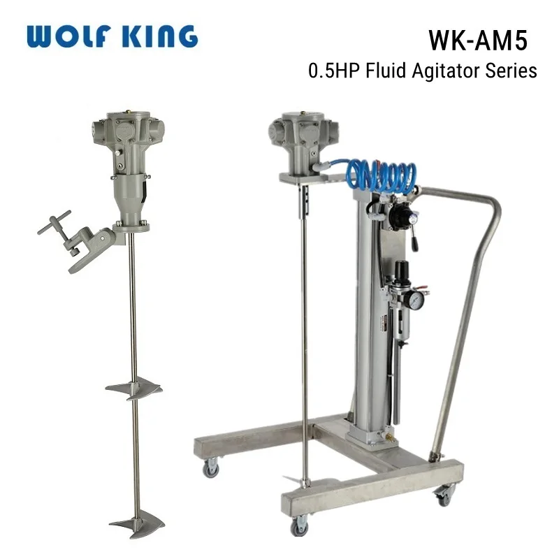 

WolfKing WK-AM5 Agitator Machine Series,Paint Mixer,Piston 0.5 HP, Liquid Mixing Stirring Machine,Mini Pneumatic Industrial Mix