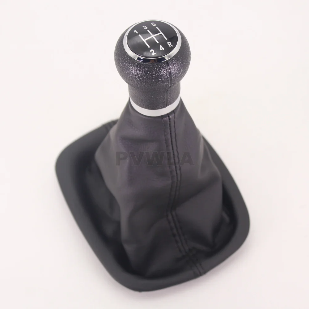 5/6 speed Gear Stick  Shift Knob Leather Boot For VW Passat b5 b5.5 1997 1998 1999 2000 2001 2002 2003 2004 2005 Car-styling