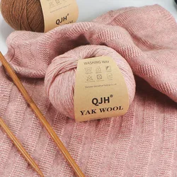 QJH50g (300m/PCS )Undyed Natural Organic Mongolian 100% Yak Hair Yarn Hand Knitted Crochet DIY Soft Fashion Clothes Baby Clothes