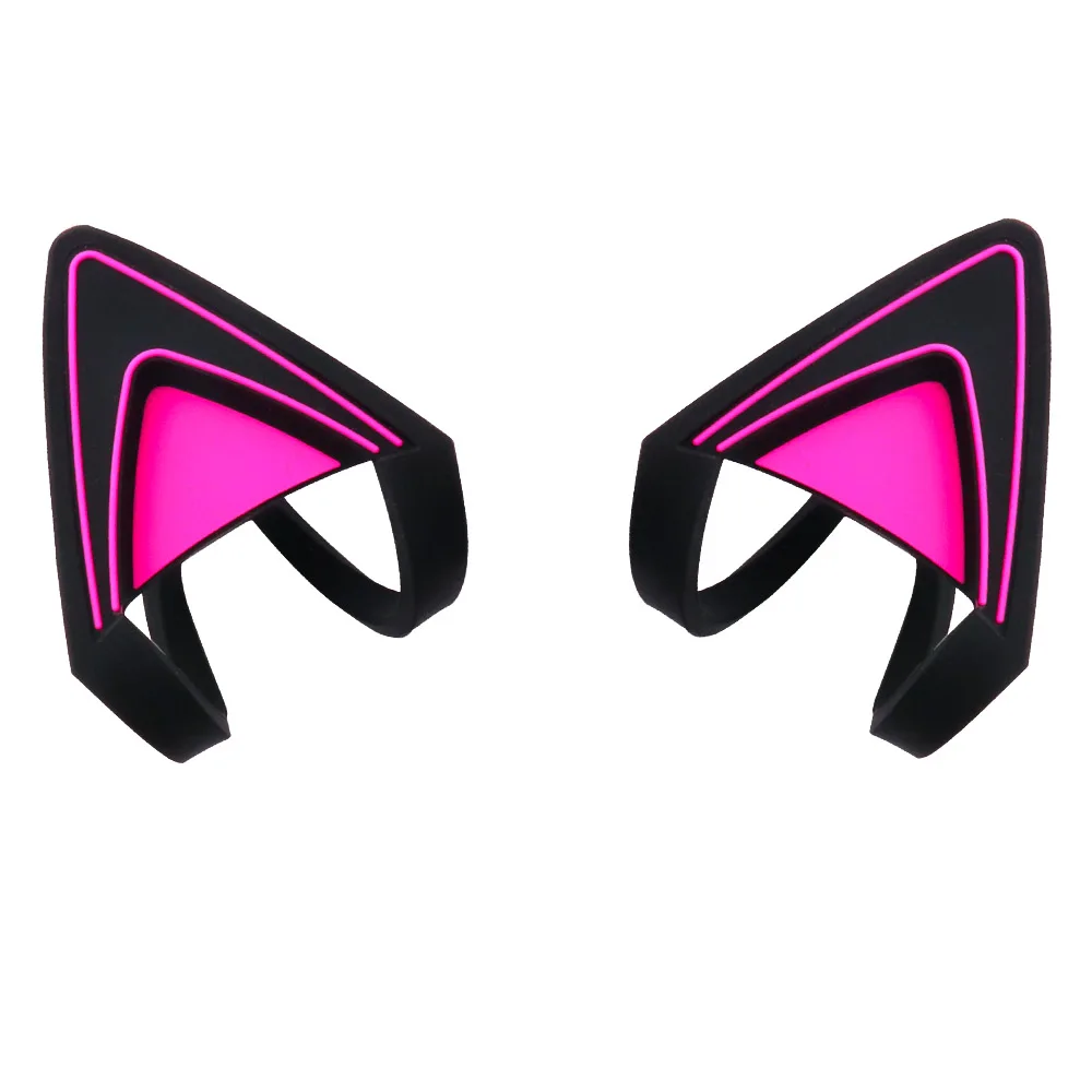 1 pair Kitty cat ears Pink Purple Green for RAZER Kraken V2 special/Kraken 2019/ Kraken TE /7.1 V2 headphones Headsets