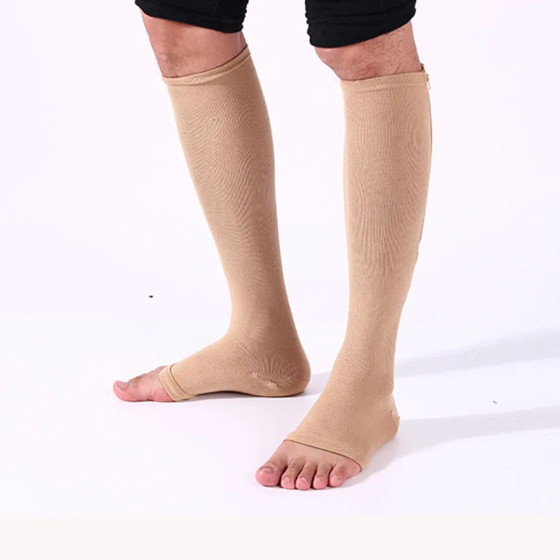 New 1 Pair Unisex Compression Stockings Stovepipe Socks Knee Leg Support Socks Elastic Sleep Socks Varicose Veins Socks