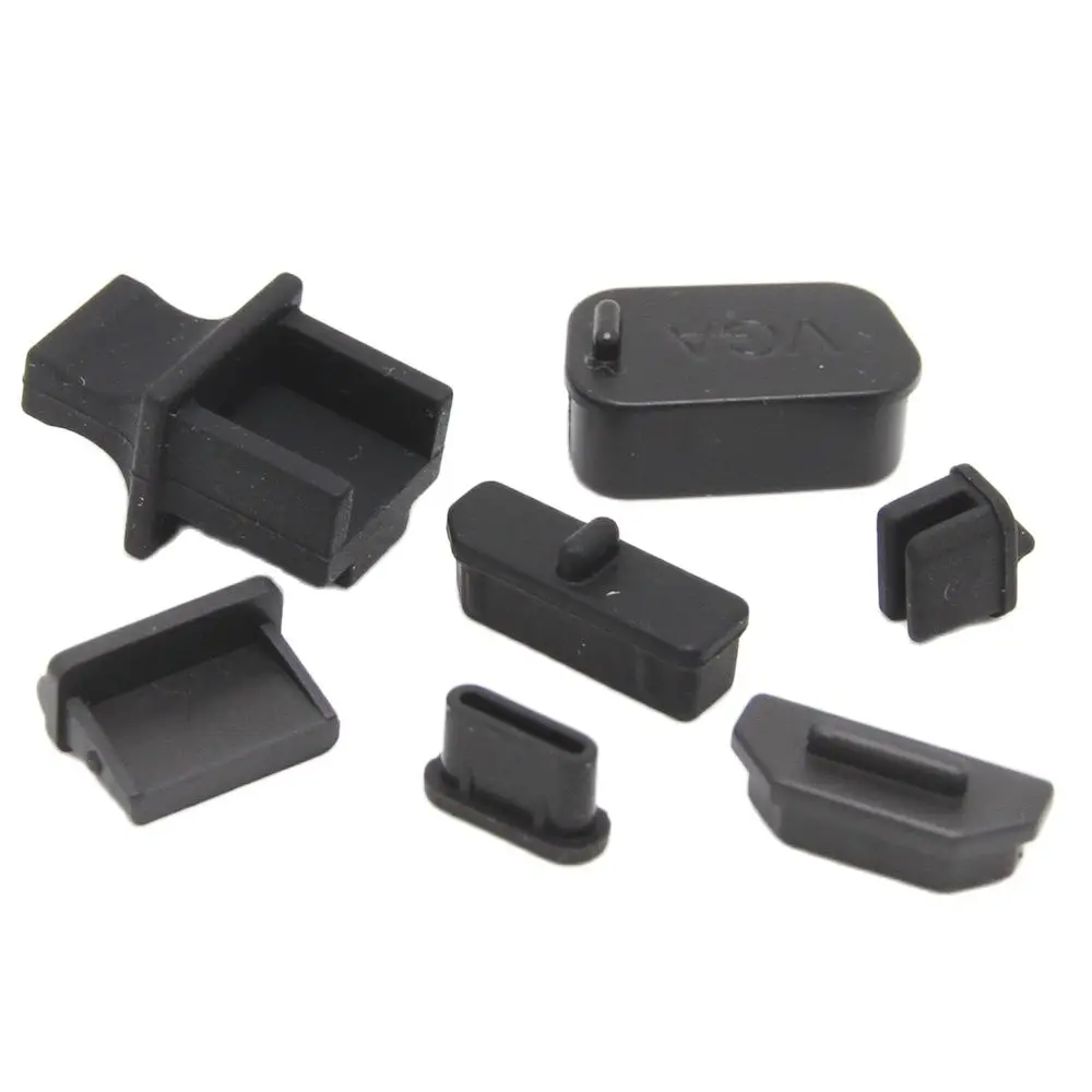 

For HDMI VGA DP USB Mini DP RJ45 Type C Protective Cover Rubber Cover Dust Cap 10Pcs/Lot