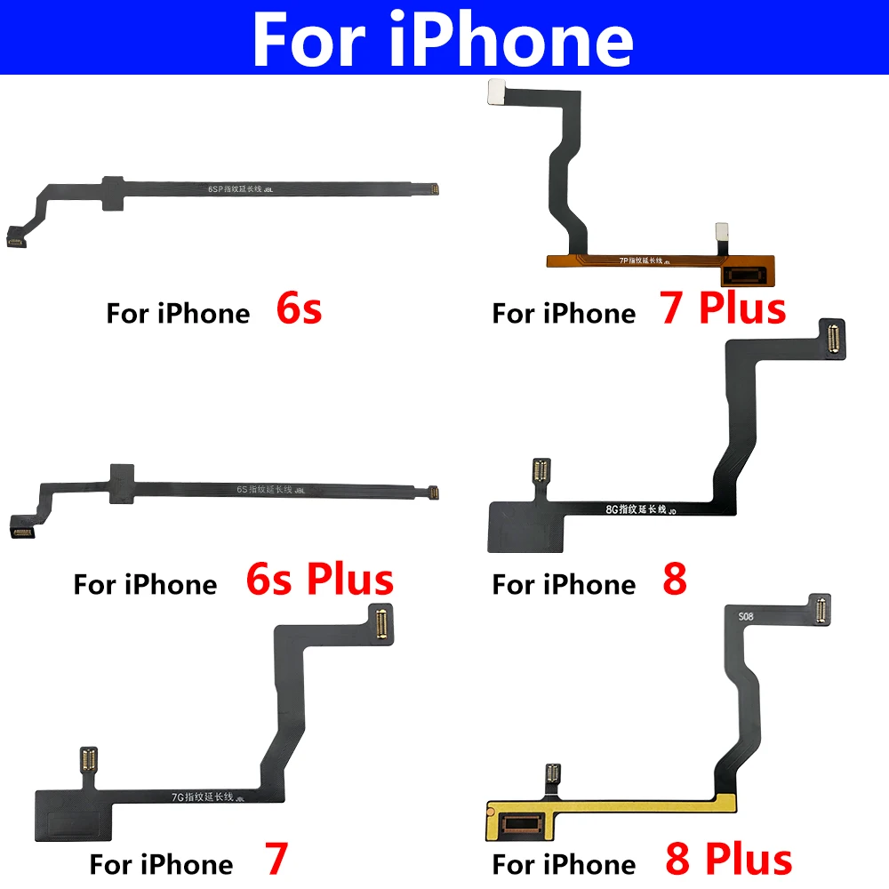 Cabo flex conector para iphone 6 6s 7 8 plus, botão home touch id e retorno de impressão digital