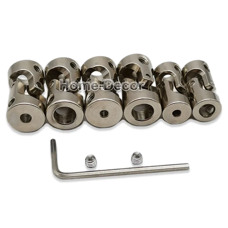 1x Metal Universal Joint Coupling Steering Gear Shaft Coupler Motor Connector For DIY Toy Boat Car Model Accessories 3/4/5/6/8mm