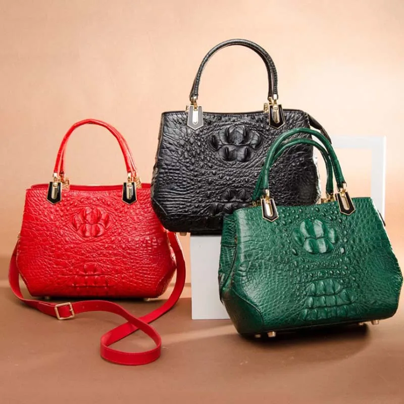 

hongqiangyin Thailand crocodile handbag female new Oblique cross package Single shoulder fashion leisure women handbag