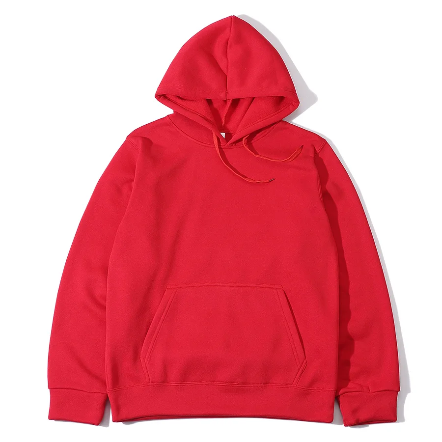 Sudaderas con capucha de lana para hombre y mujer, ropa de calle de marca, color sólido, rojo, negro, gris, rosa, Hip Hop