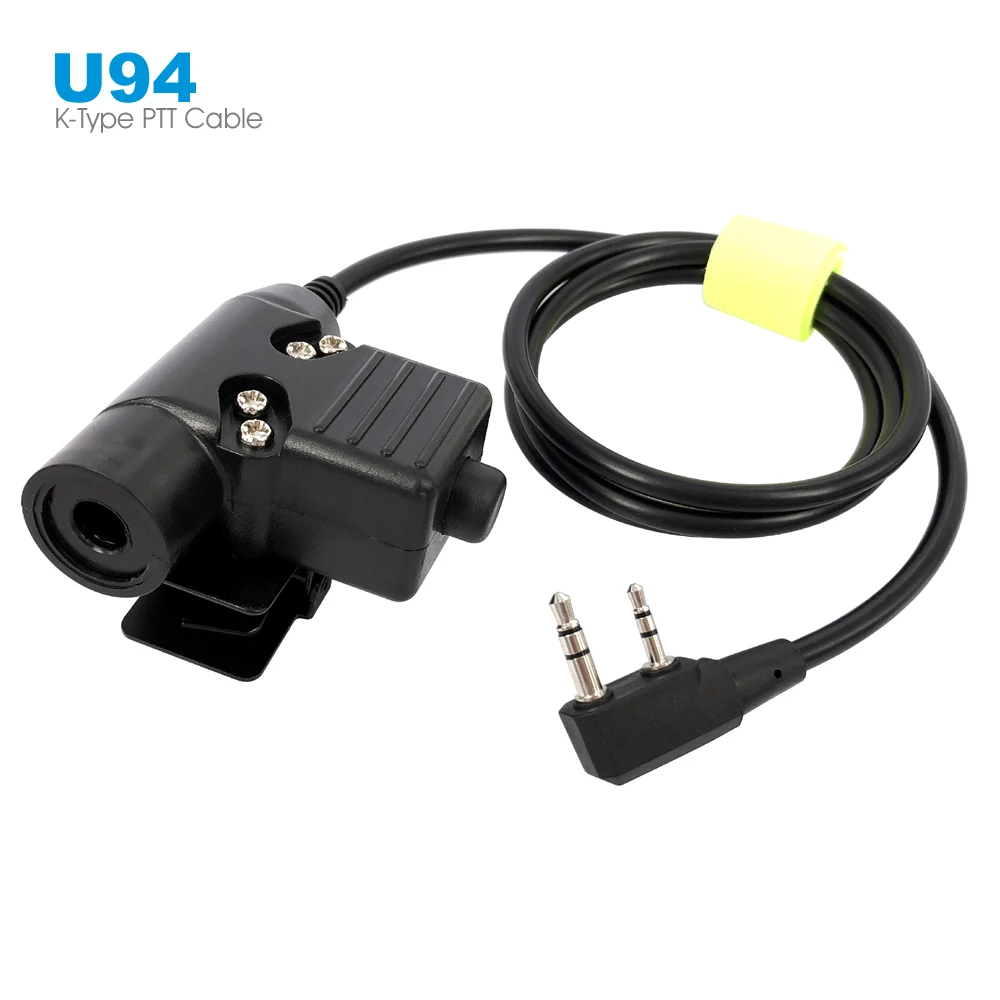 Tactische U94 Ptt Kabel Voor Kenwood Baofeng UV-5R 10r 13 15 16 17 18 21 25 S9 BF-F8 K5 Walkie Talkie Fit 7.1Mm Hd03 H60 Headset