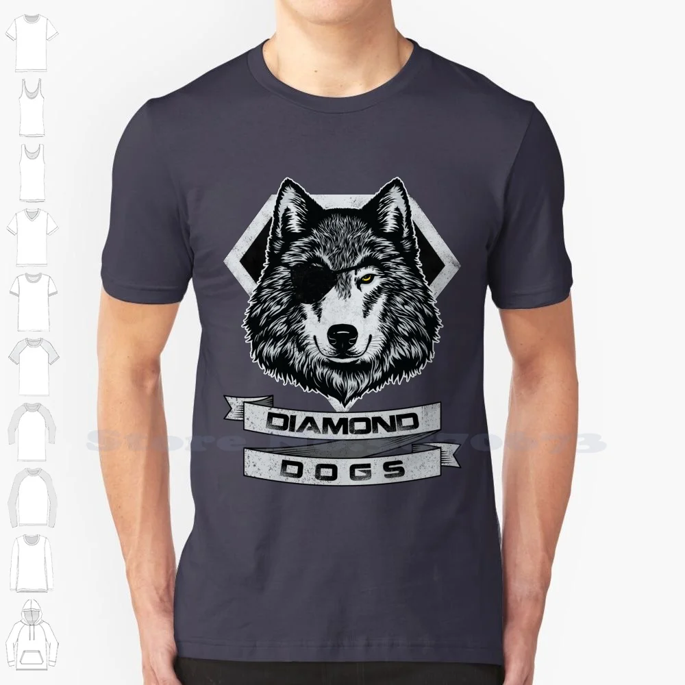 100% Cotton T-Shirt Army Military Video Games Gamers Gaming Wolf Metal Geaar Metal Gear Solid