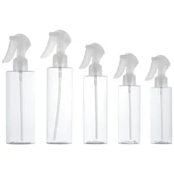 Flacon pulvérisateur vide en plastique transparent, rechargeable, bouteille pour pulvérisation nasale, cosmétiques, 100ml/120ml/150ml/200ml/250ml, 1 pièce