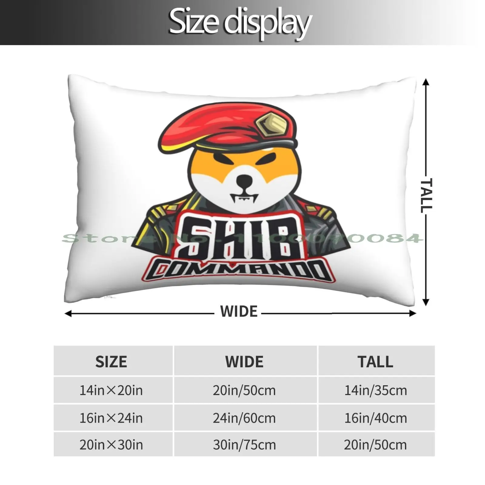 Shiba Inu Crypto Coin Commando Pillow Case 20x30 50*75 Sofa Bedroom Vintage Classics Natural Flowers Sunflowrs Skull Teen