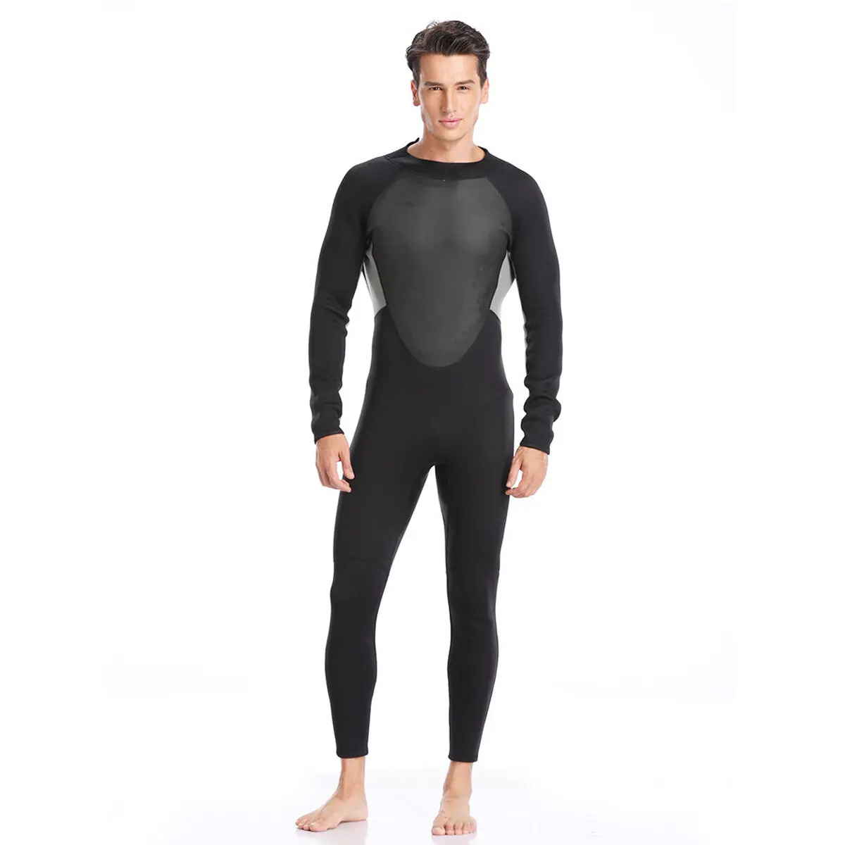 

3mm Men Wetsuits Super Stretch Full Body Diving Suit Adjustable Snorkeling Swimming Long Sleeve