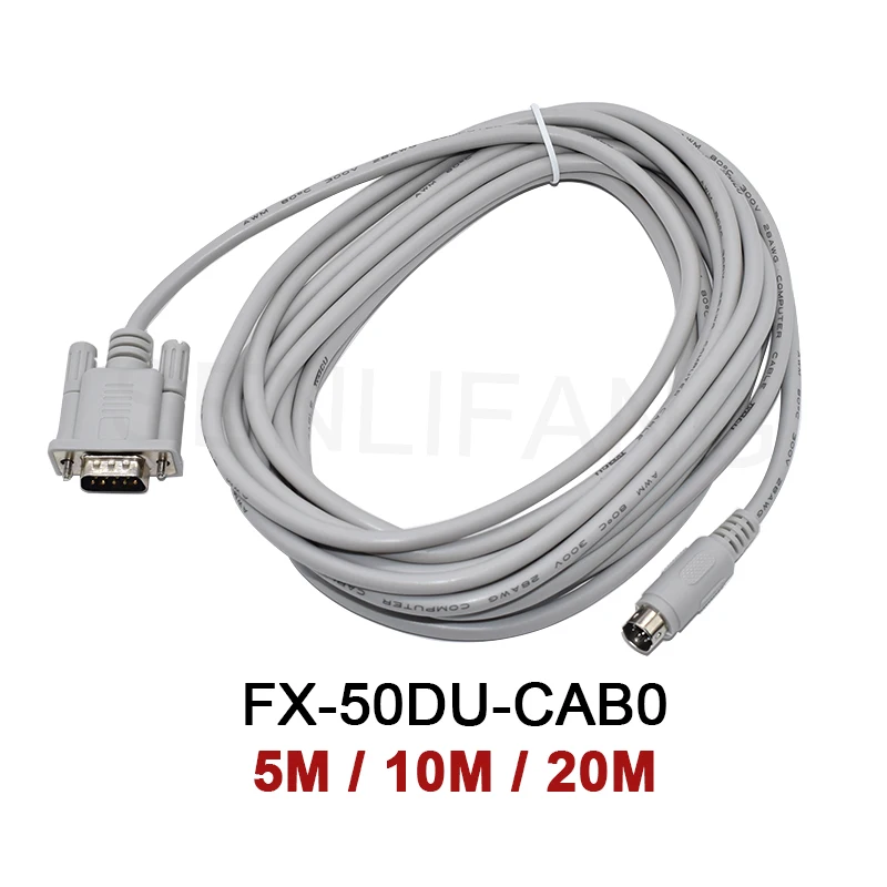 For FX0 FX2n FX1N F940 F930 PLC GOT-F940 GOT-F900 HMI GS2107 GT15 GT11 Cable  FX50DUCAB0 FX-50DU-CAB0 5M