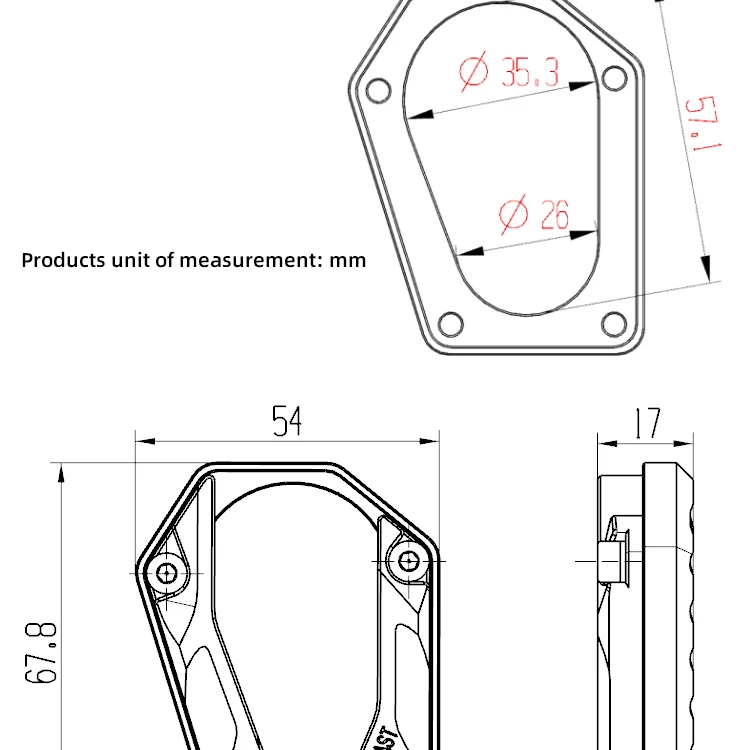 Spirit Beast Motorcycle Foot Support pad Accessories Side Stand Pad Extension Side support pad For VOGE 300RR 300R 300AC 300DS